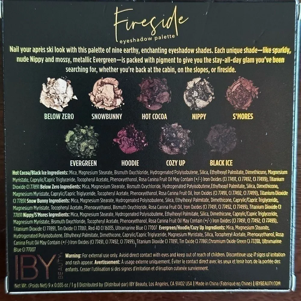 NWT Fireside Eyeshadow Palette by IBY Beauty, Makeup, Gorgeous Shades
